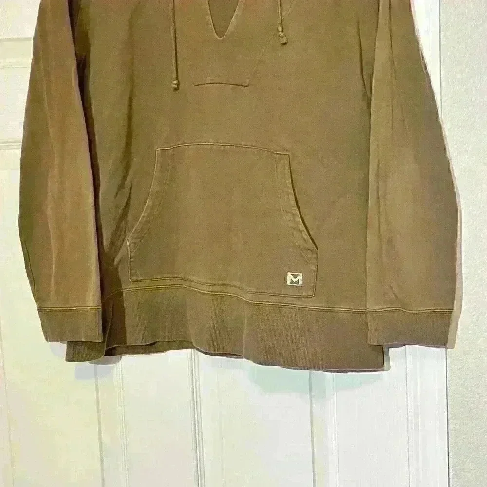 Michael Kors Womens Hoodie Sweatshirt Drawstring Embellished Logo Y2K Size XL